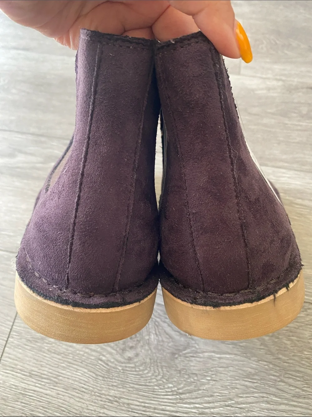 Mens Brown Memory Foam Suede Boots